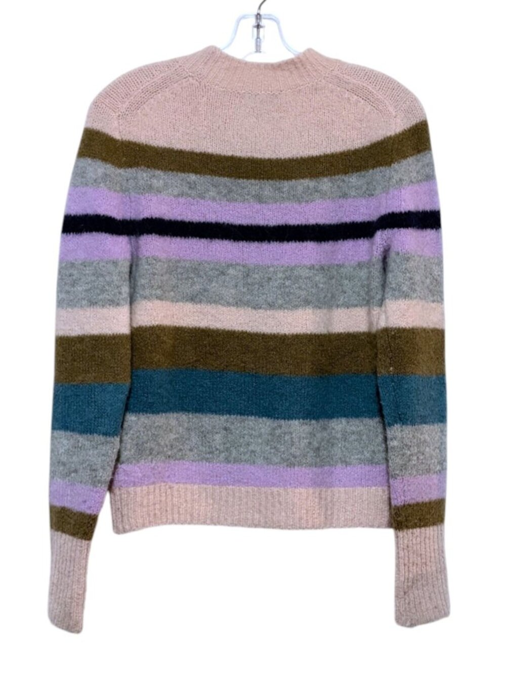 Point Sur Alpaca Blend Sweater S Crew Striped Lightweight ASO Ana de Armas - Picture 4 of 8